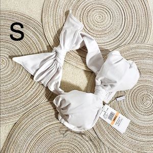 NWT S DEREK LAM 10CROSBY White halter bikini top